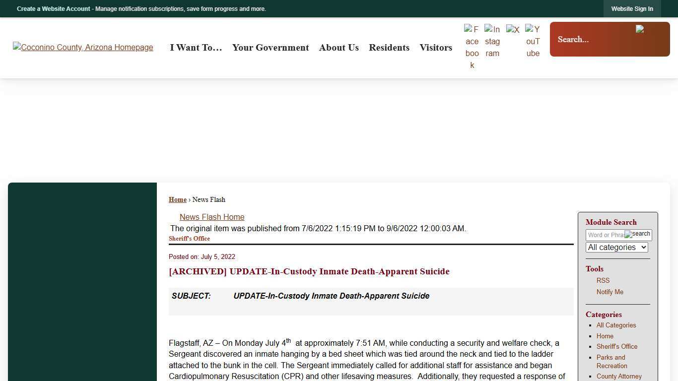 News Flash • Coconino County, AZ • CivicEngage